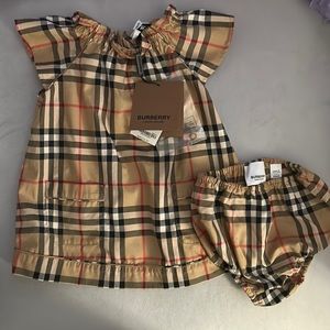 Burberry Dress with matching diaper cover up